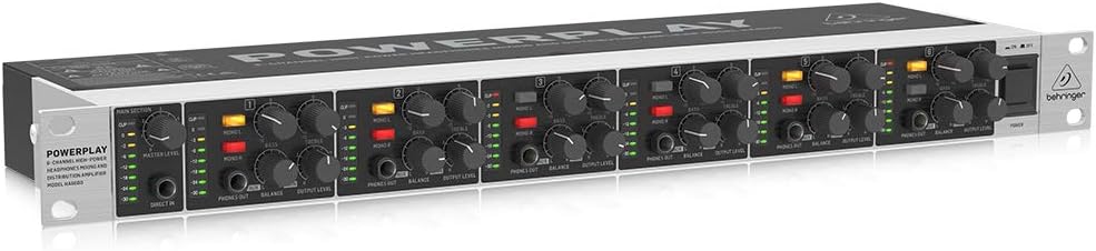 Behringer POWERPLAY HA6000 6-Kanal-Hochleistungs-Kopfhörer-Misch- und Verteilverstärker, POWERPLAY H