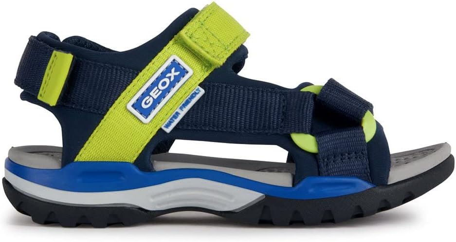 Geox Jungen J Borealis Boy Sandal, Navy Lime
