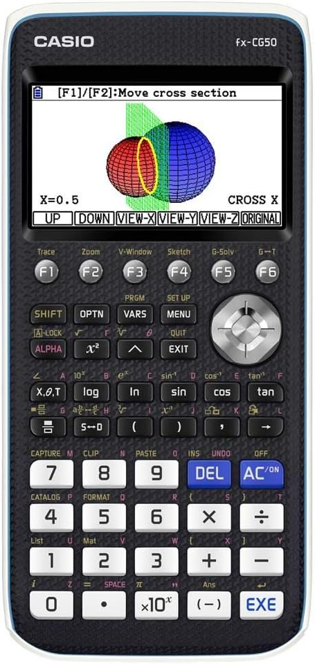 Casio FX-CG50 Grafikrechner mit hochauflösendem Farbdisplay, deutsche Menüführung DE Version, DE Ver