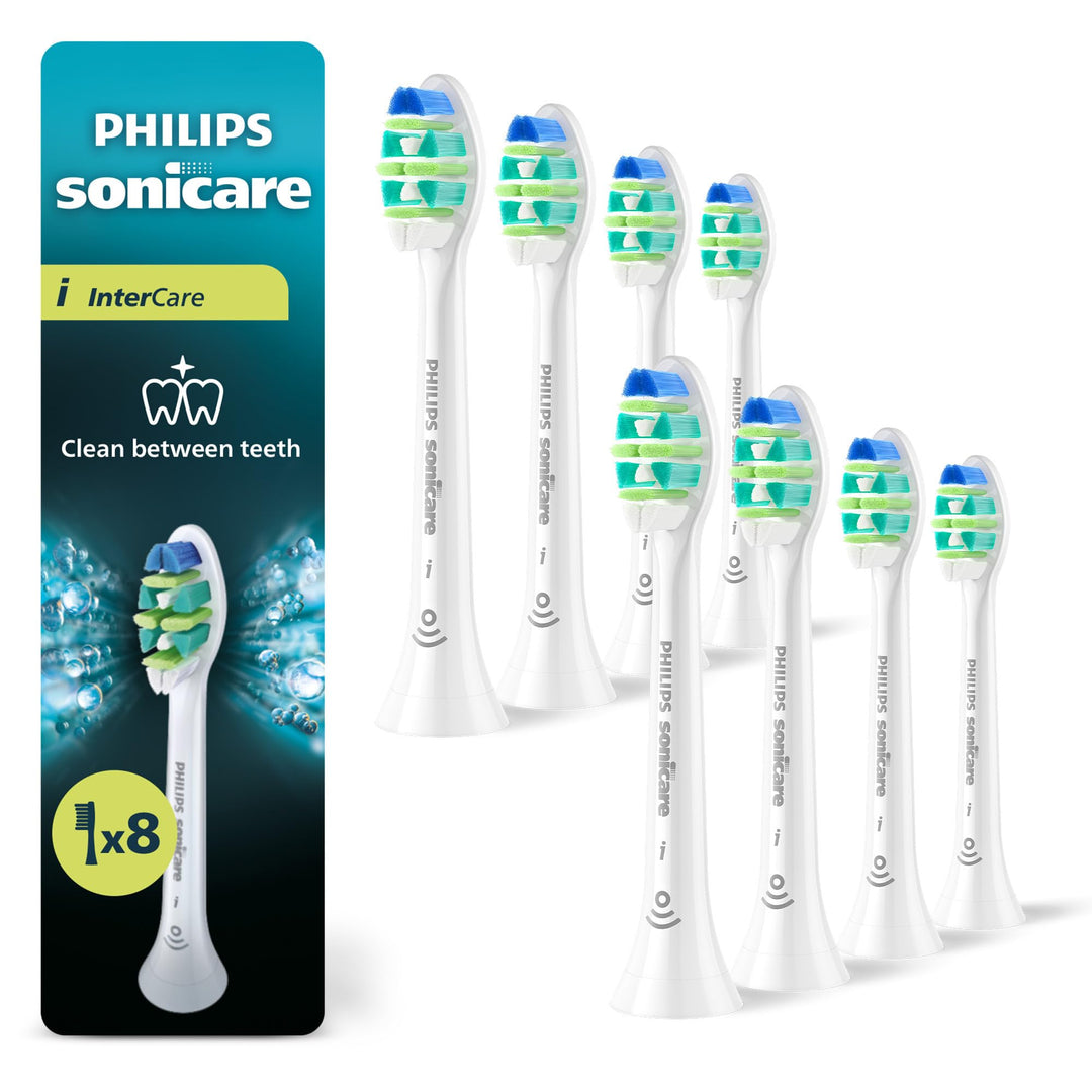 Philips Sonicare InterCare – Original-Ersatzbürstenköpfe für elektrische Zahnbürsten, Weiss, 8er-Pac