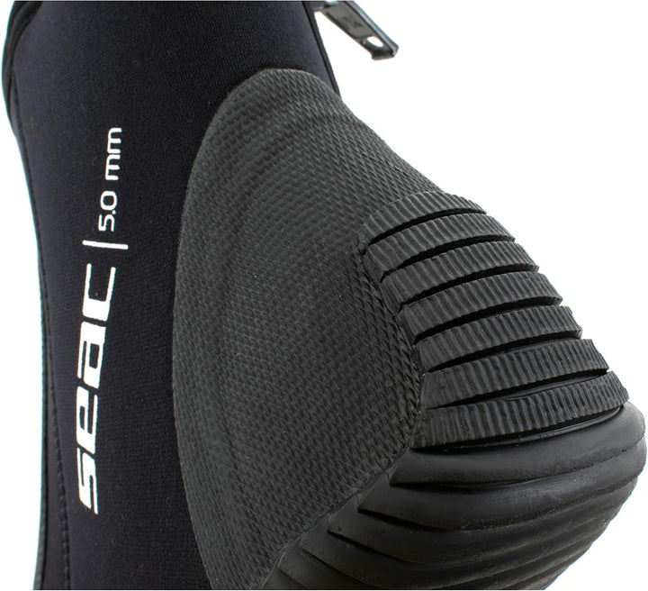 Seac Regular Boot - kurzer, 5 mm starker Neopren-Tauchstiefel mit halbstarrer Sohle und Fersen- sowi
