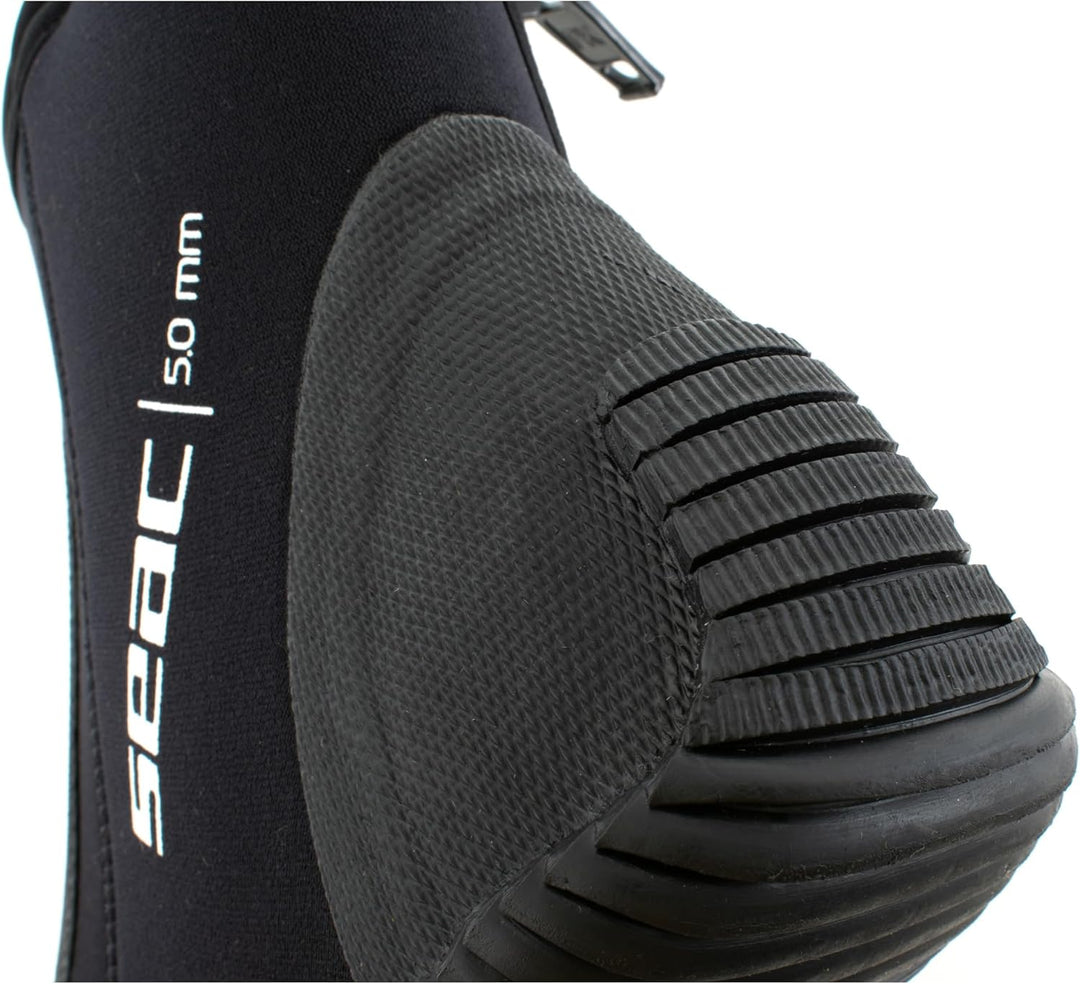 Seac Regular Boot - kurzer, 5 mm starker Neopren-Tauchstiefel mit halbstarrer Sohle und Fersen- sowi