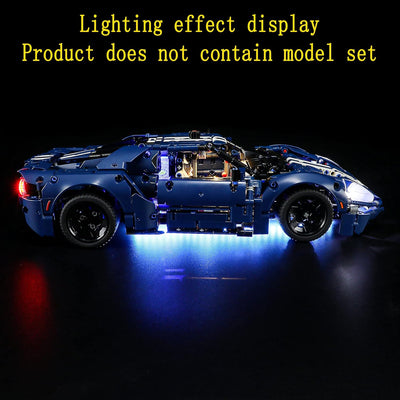 GEAMENT LED Licht-Set Kompatibel mit Lego Ford GT 2022 - Beleuchtungsset für Technic 42154 (Modell-S