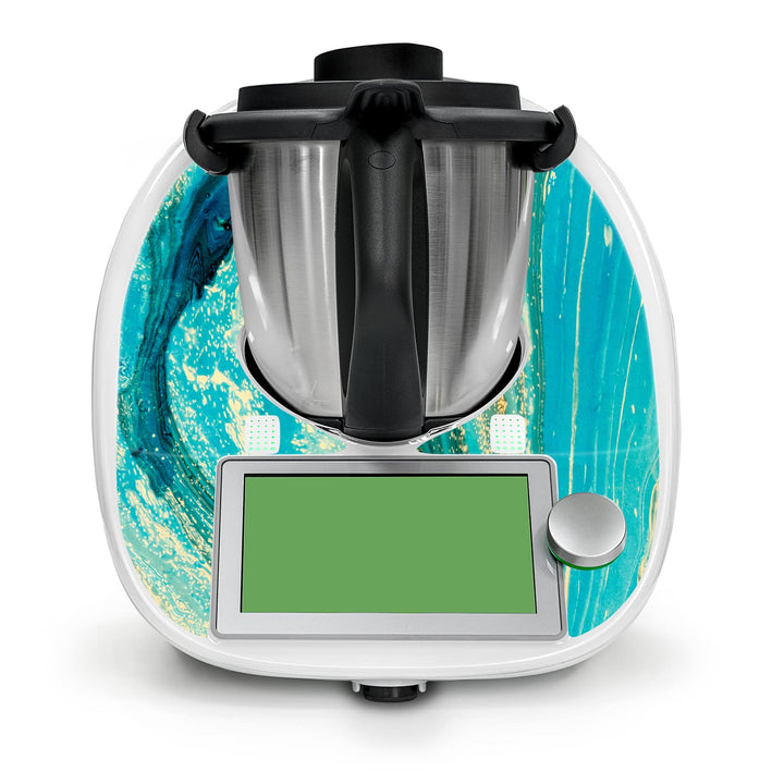 Deko Schutz Aufkleber kompatibel mit Küchenmaschine Thermomix TM6 Design Sticker Klebefolie Zubehör