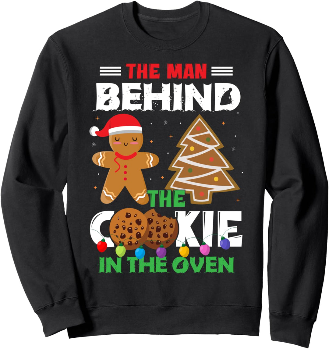 Behind The Cookie In The Oven Xmas Schwangerschaft Ankündigung Sweatshirt