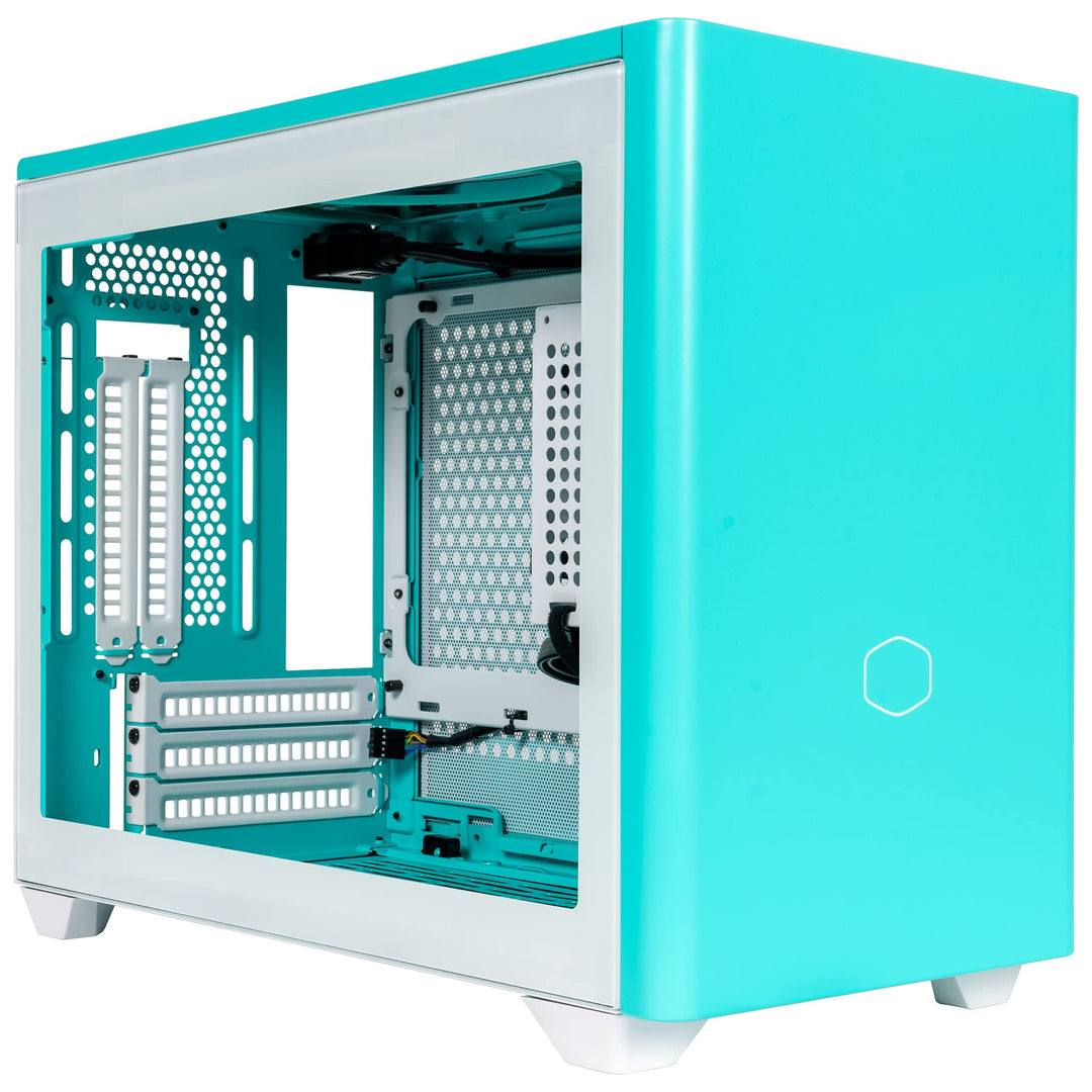 Cooler Master MasterBox NR200P Mini-ITX-PC-Gehäuse – Seitenteil aus gehärtetem Glas, hervorragende K