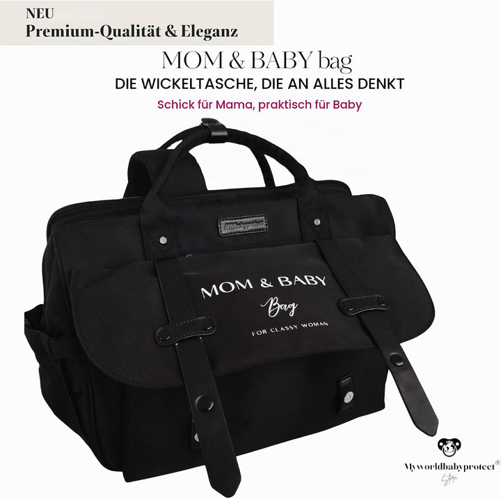Wickelrucksack für Baby Mädchen &amp; Jungen, MOM&amp;BABY BAG Wickeltasche, Handtasche für Mama &amp; Baby, Was