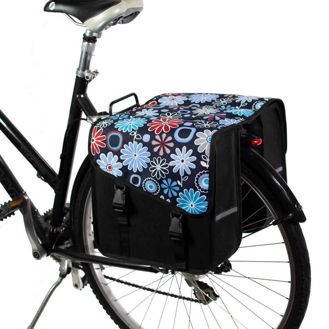 Classic CS Fahrradtasche für Gepäckträger - Doppeltasche 26L (2x13L) mit Schrägklappe, Wasserabweise