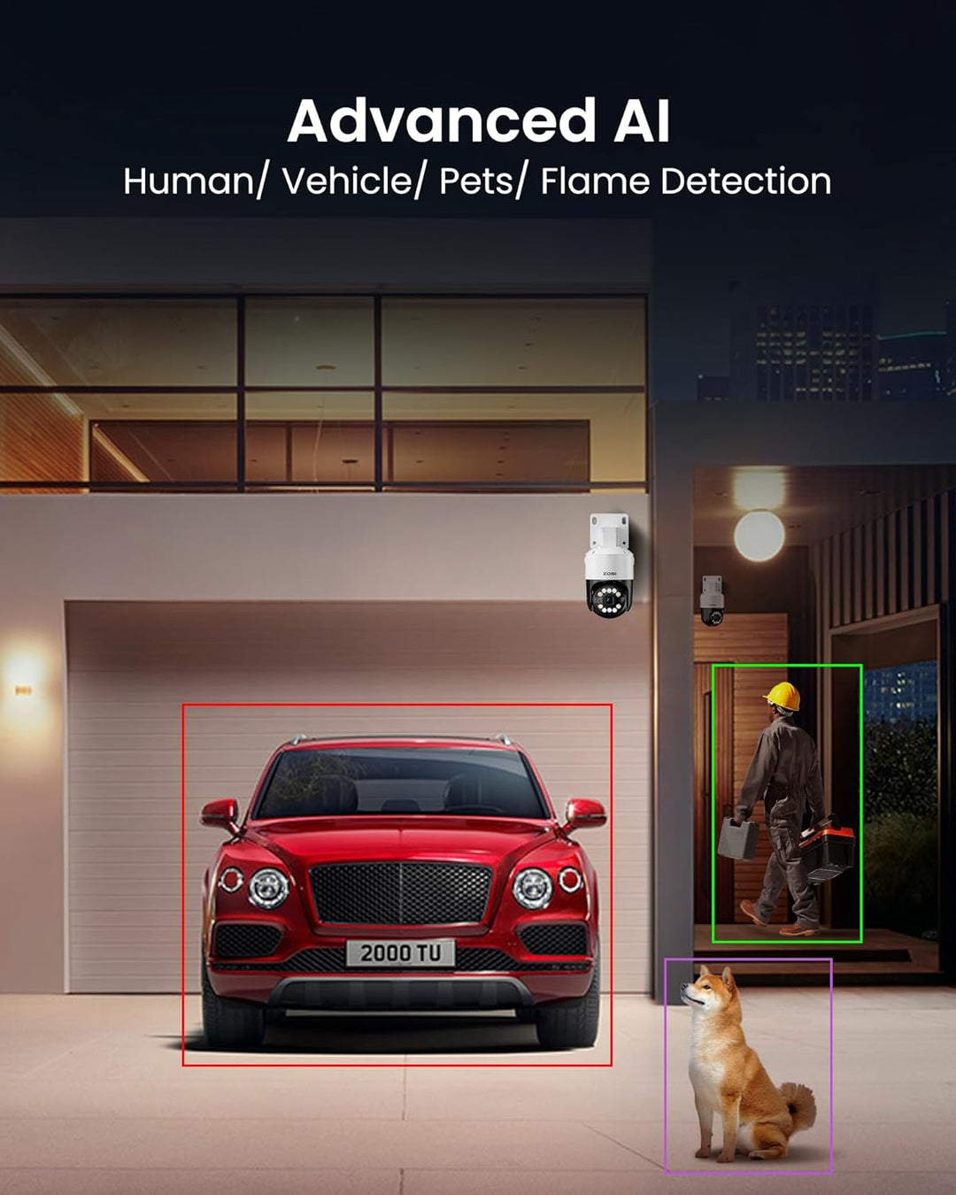 ZOSI 4K 32CH Überwachungskamera Set Aussen, 8MP PoE Kamera Überwachung Outdoor, 4TB HDD Dual-Disk NV