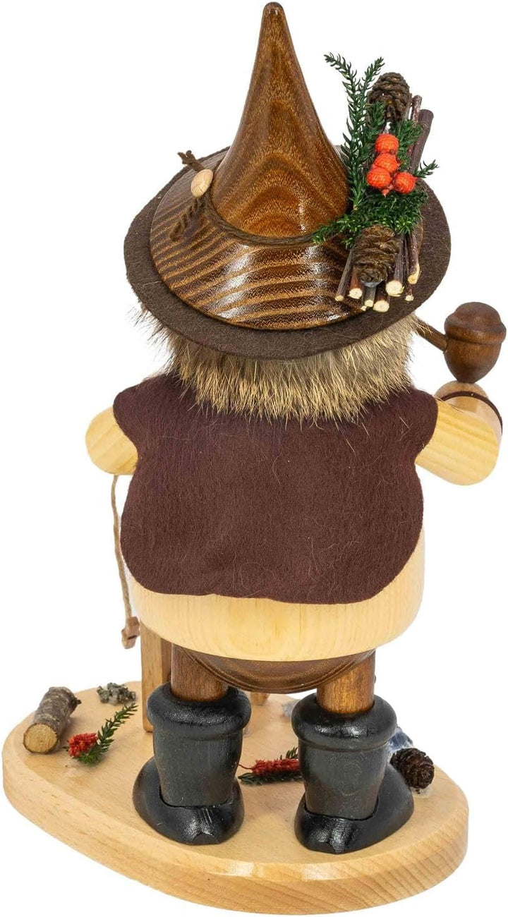 DWU | Erzgebirgisches Räuchermännchen Räuchermann | Weihnachtsdekoration Handwerkskunst | Waldwichte
