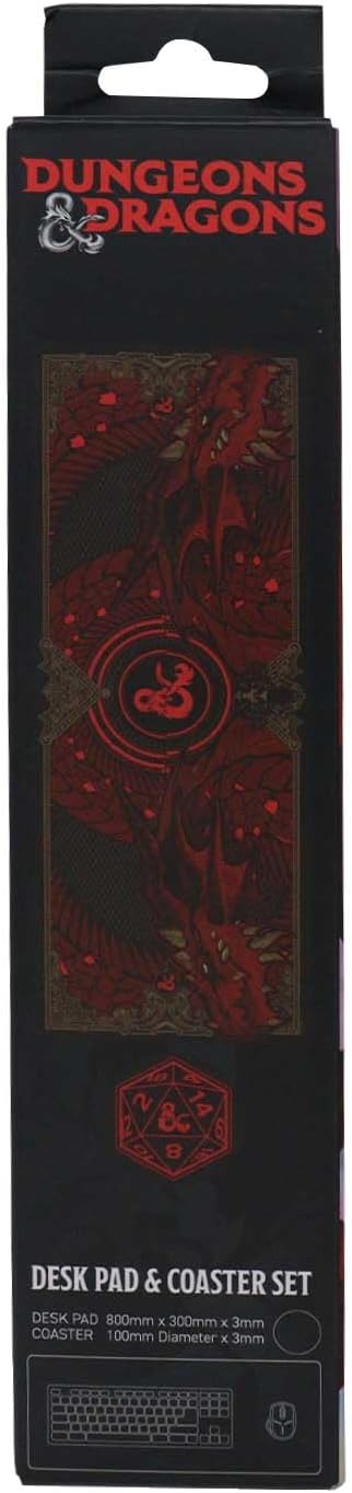 Dungeons & Dragons Gaming Mat und Untersetzer Set
