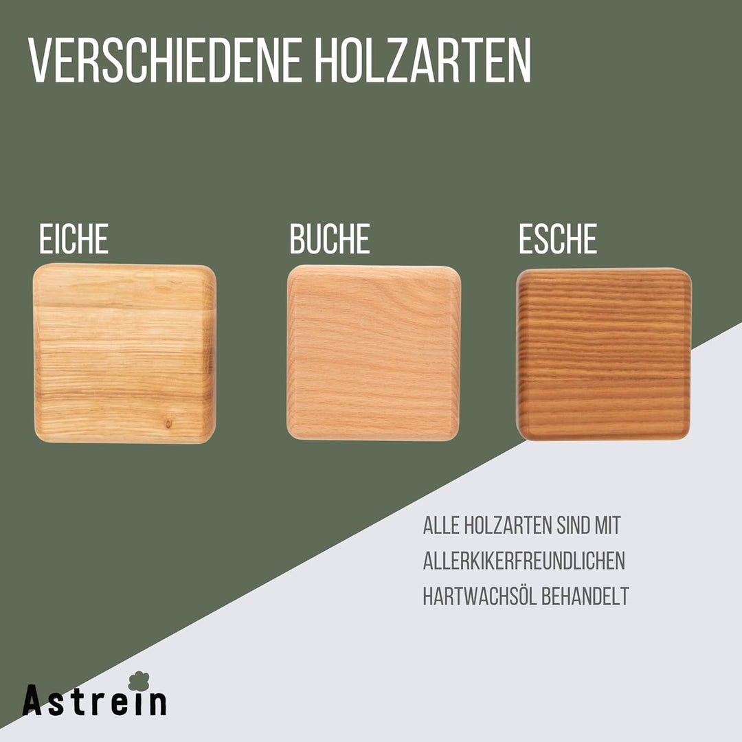 ASTREIN® | Magnetischer Schlüsselhalter | Messerhalter | Wandhalterung aus Holz | Eiche | Umzugsgesc