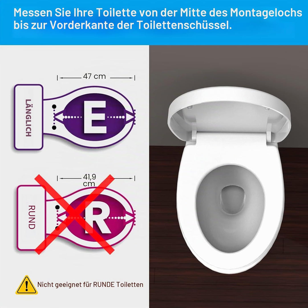 Ibergrif Toilettendeckel mit Absenkautomatik O WC Sitz Einfache Montage und Sauber,Klodeckel Quick-R
