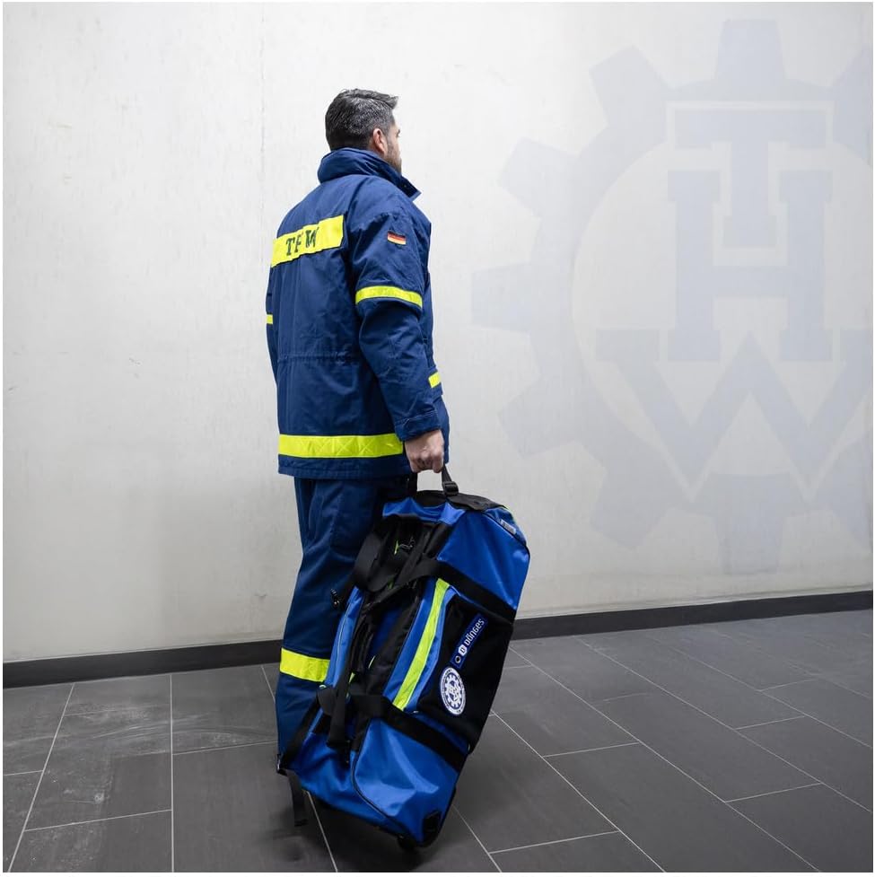 Dönges THW-Bereitschaftstasche, blau/gelb (feuerwehrtasche einsatztasche Signet feuerwehrlogo Feuerw