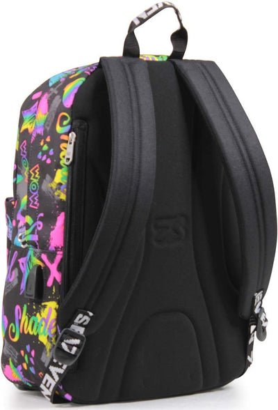 RUCKSACK ISCHOOLPACK SEVEN IRIDESCENT Geräumige Schultasche für Teenager, Mädchen und Jungen, mit La