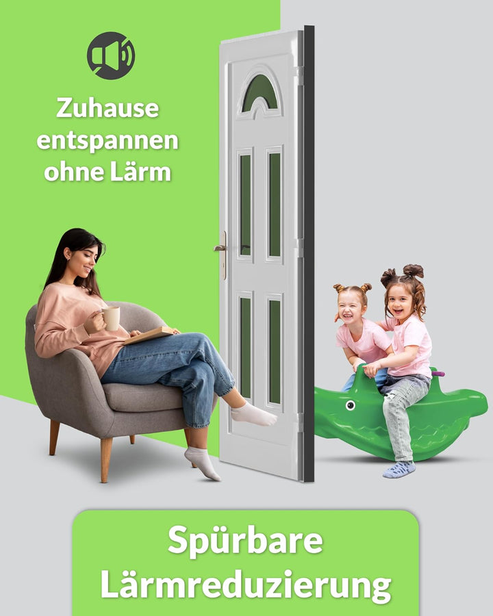 Premium Stahlzargendichtung aus TPE - für Stahltüren - Dichtung Höhe 16mm x Türdichtung Falz 13mm (5