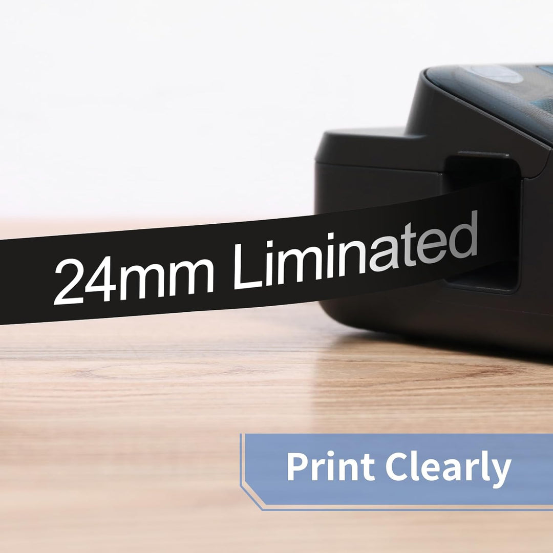 3x MarkField Kompatibel Schriftband TZ 24mm TZe355 Weiss auf Schwarz für Brother P-Touch Beschriftun
