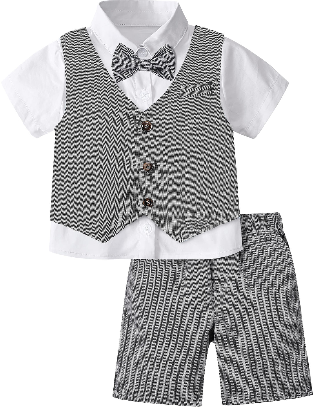 mintgreen Baby Junge Taufe Outfit Smoking Anzug Set 18-24 Monate Dunkelgrau, 18-24 Monate Dunkelgrau