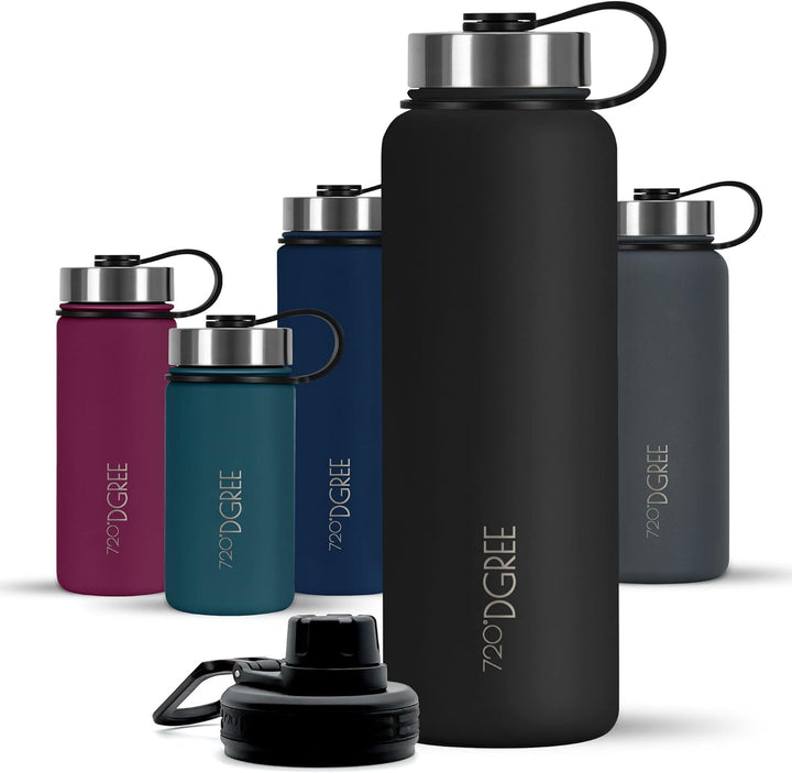 720°DGREE Edelstahl Trinkflasche “noLimit” – 1200ml - Auslaufsicher, Kohlensäure geeignet, BPA-Frei