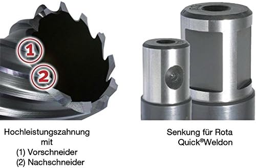 Alfra 1902022050 Kernbohrer aus Hss-Co Rqx, Stahl, 22/50 mm