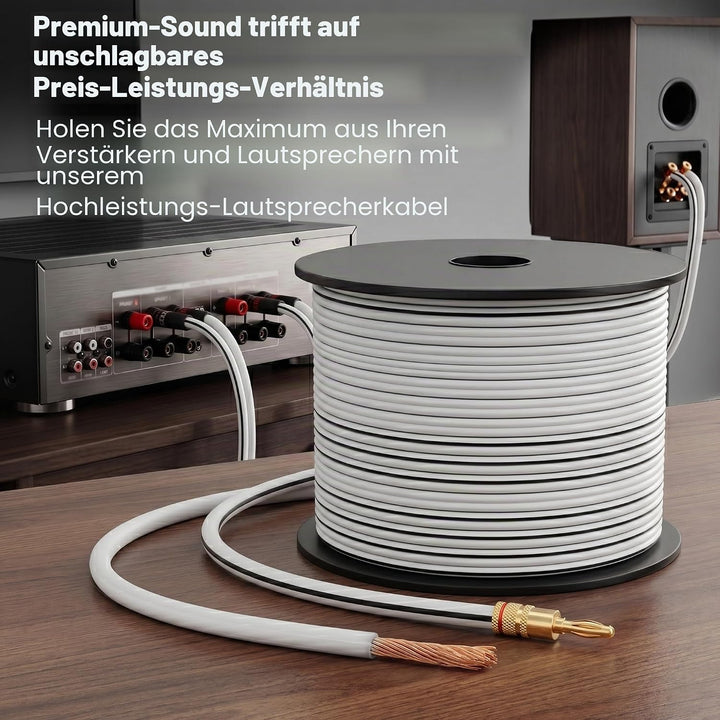 GearIT Pro Series 14 AWG Lautsprecherkabel (15,24 m), ideal für Heimkino-Lautsprecher und Autolautsp