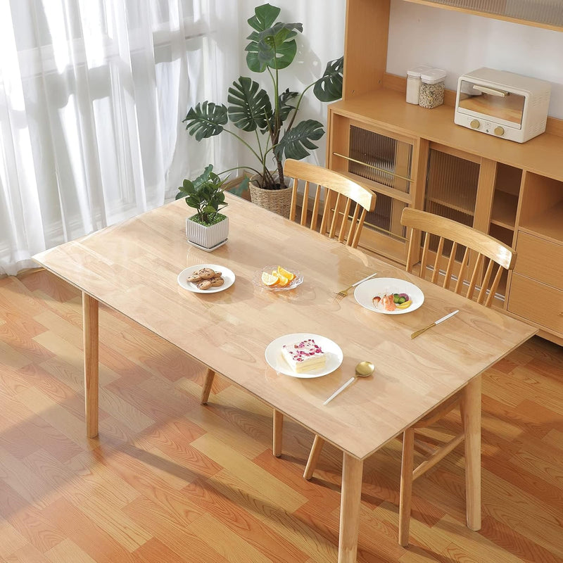 Transparent Tischschutz 60x120cm PVC Durchsichtige Tischdecke Klare Tischdecke Plastik Tischfolie 2