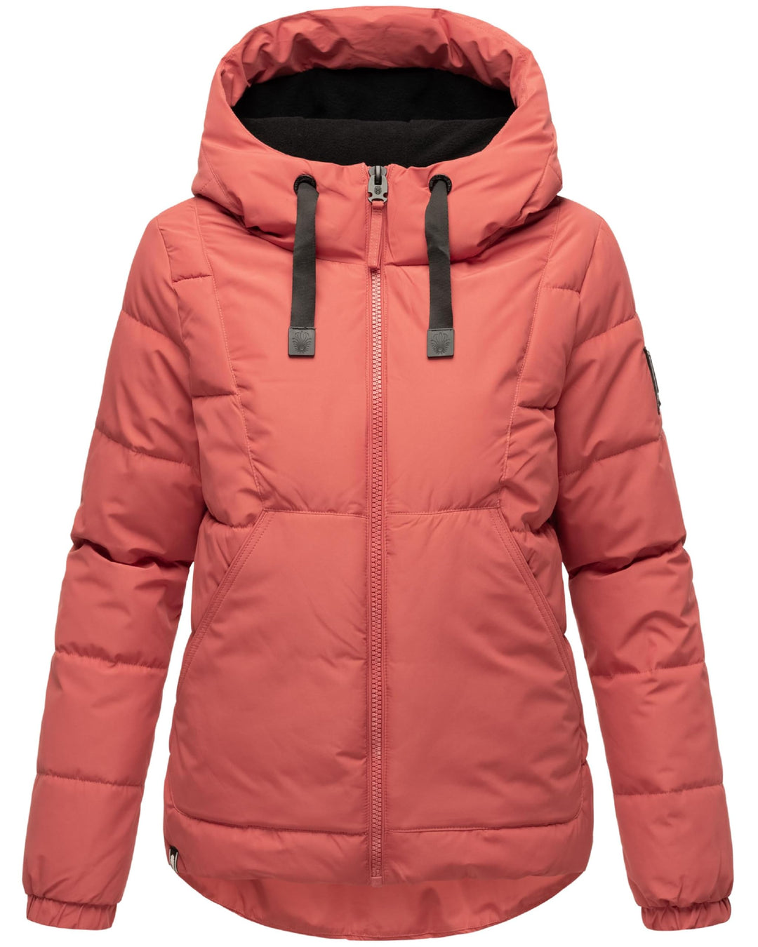 Navahoo Damen Winterjacke Steppjacke warm mit Kapuze Eisbällchen XS-XXL L Rouge, L Rouge