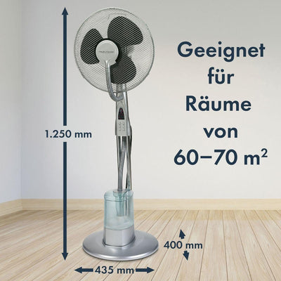 ProfiCare® Ventilator mit Luftbefeuchter für angenehmes Raumklima, Standventilator mit 3-stufiger Lu