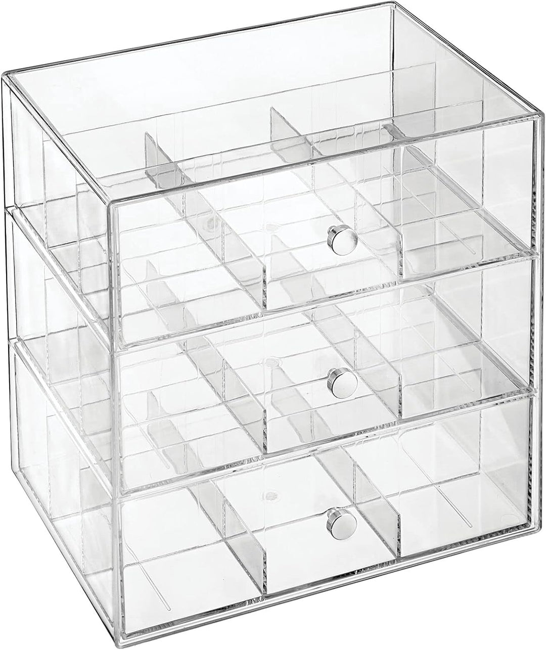 mDesign Küchen Organizer mit 3 Schubladen – Aufbewahrungsbox für Teebeutel, Kaffeepads, Süssungsmitt
