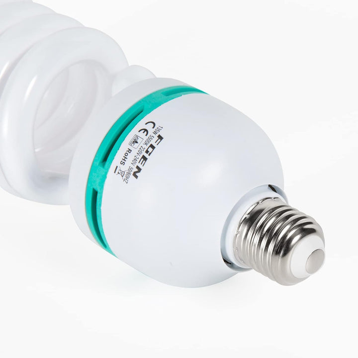 2X135W CFL Fotolampe 5500K Fotoleuchte mit E27 Stecker,FGen Studioleuchte Energiesparende 10000 Stun