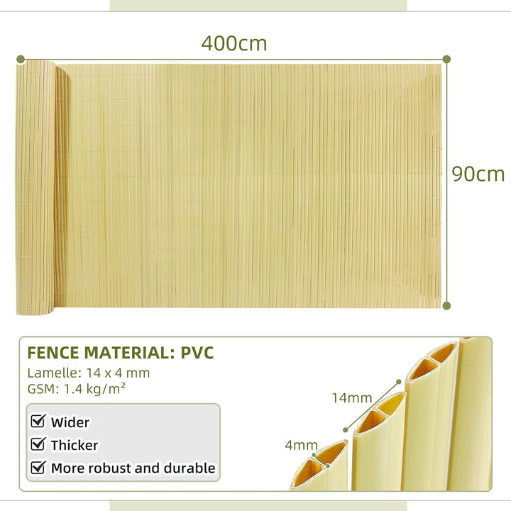 CCLIFE PVC Sichtschutzmatte Sichtschutz Sichtschutzzaun Windschutz UV-beständig für Balkon Garten Te