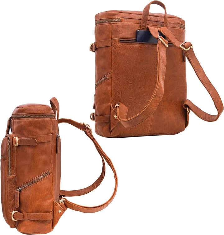 STILORD 'Alvar' Businessrucksack Herren Leder mit Laptop-Fach bis 15,6' Studenten-Rucksack Laptopruc