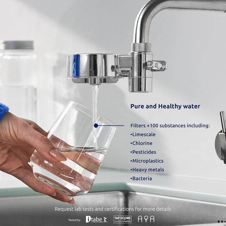 Tappwater EcoPro Compact - Kleinster Leitungswasserfilter auf dem Markt filtert mehr als 100 Substan
