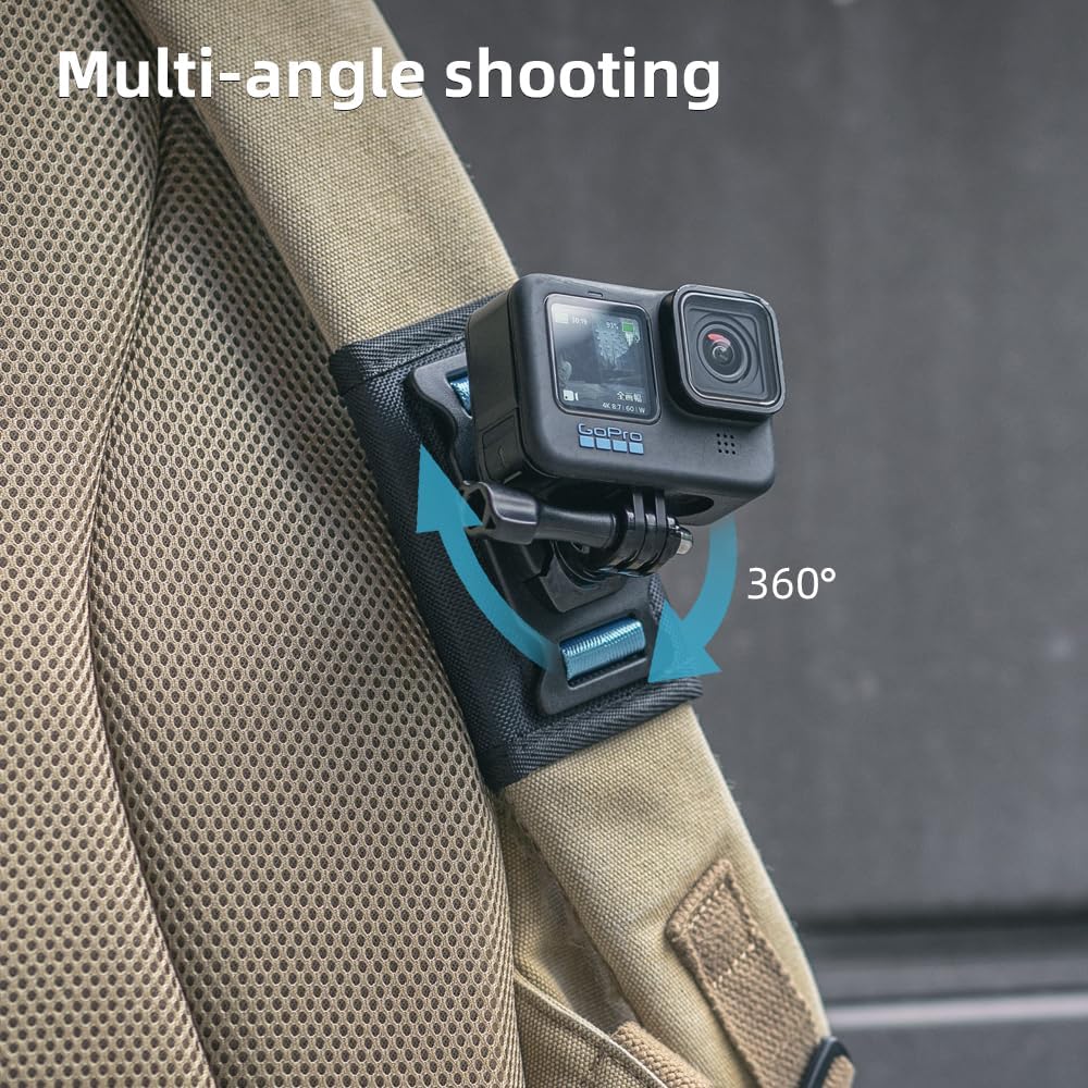 SKEZN Rucksack Schultergurt Mount Kamera mit verstellbarem Schulterpolster und 360 Grad drehbarer Ba