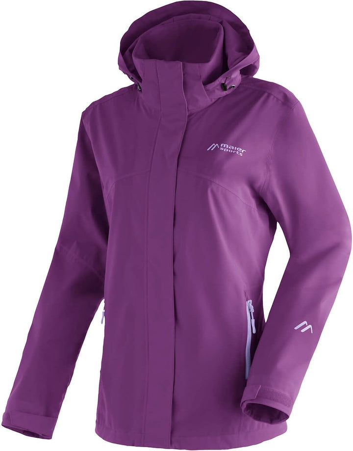 Maier Sports Damen Metor Rec W Funktionsregenjacke 38 heather/amethyst, 38 heather/amethyst