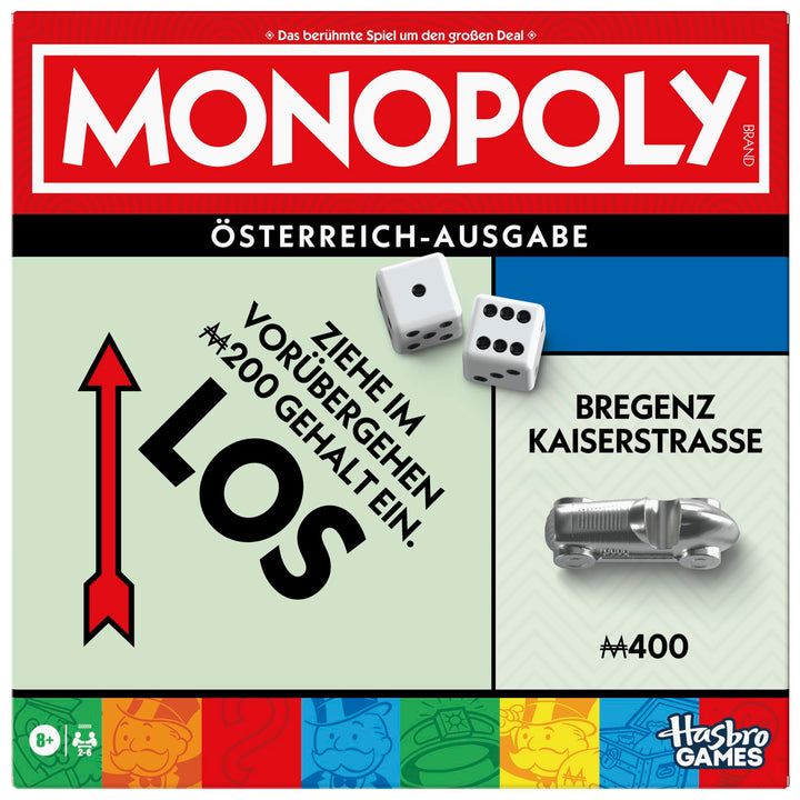 Monopoly Brettspiel mit Aufbewahrungsfach und grösseren Spielfiguren - Deutsche Fassung