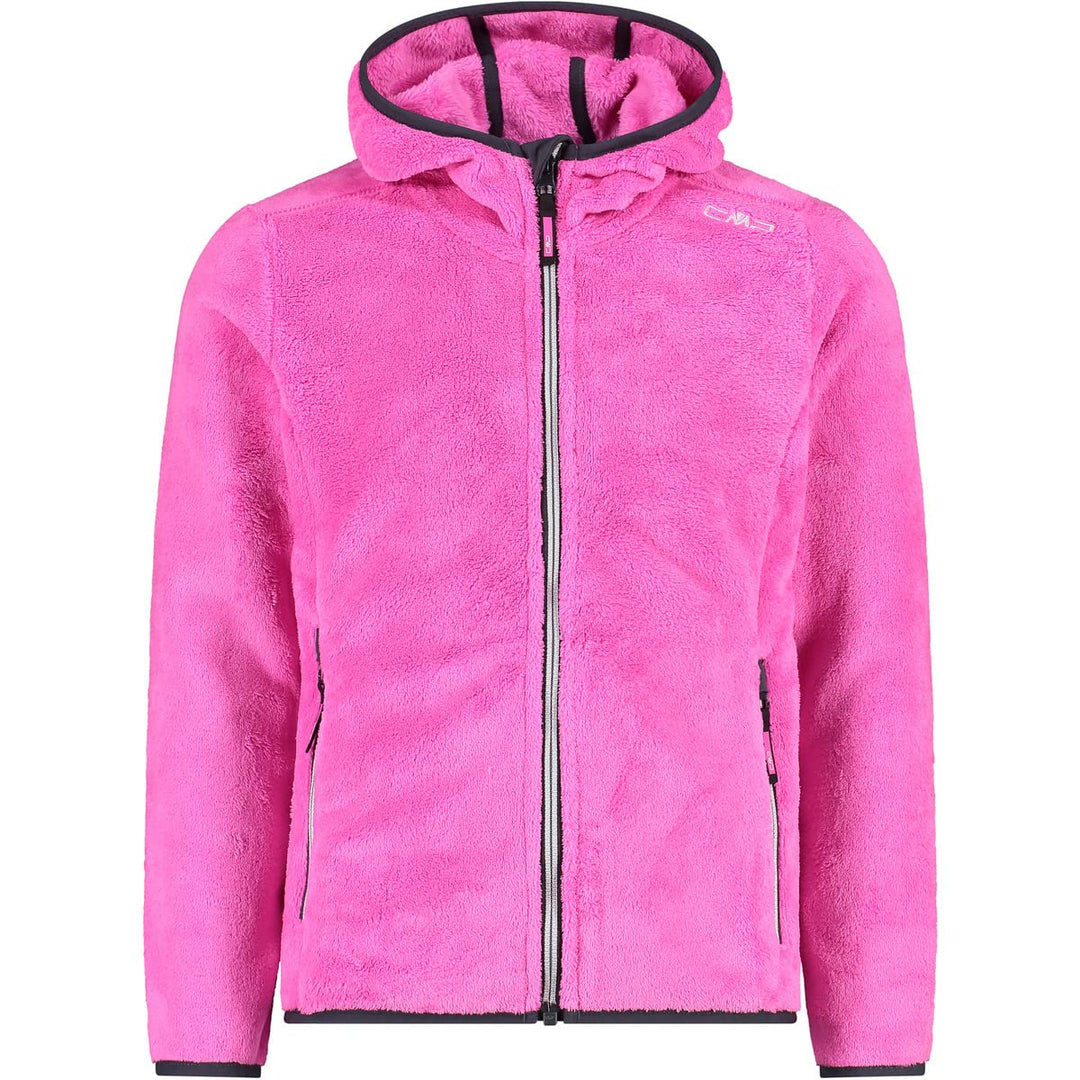 CMP Mädchen Kinder-highloft-fleecejacke mit Fester Kapuze Jacket 164 Fluoreszierendes Lila, 164 Fluo