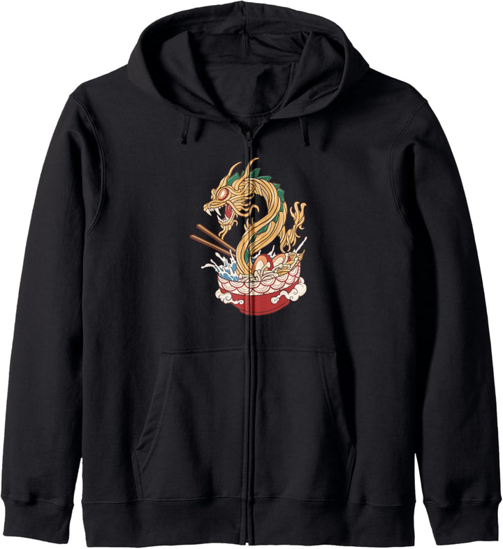 Anime Ramen Japanisches Essen Drache Kapuzenjacke