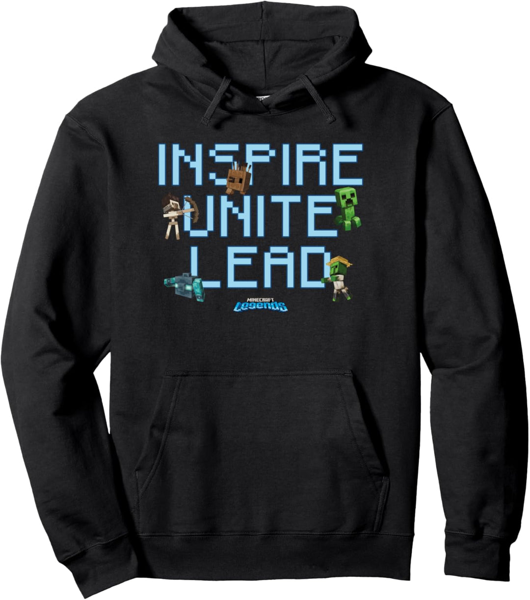 Minecraft Legends Inspire Unite Lead Quote Pullover Hoodie