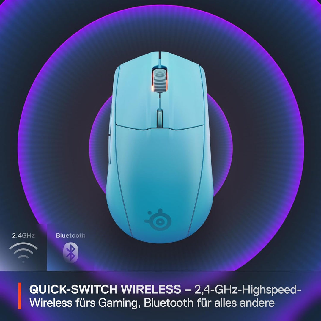 SteelSeries Rival 3 Wireless Gen 2 Gaming-Maus – 2,4GHz und Bluetooth – 18.000DPI TrueMove Air-Optik