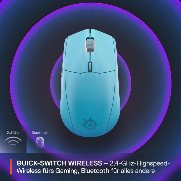 SteelSeries Rival 3 Wireless Gen 2 Gaming-Maus – 2,4GHz und Bluetooth – 18.000DPI TrueMove Air-Optik