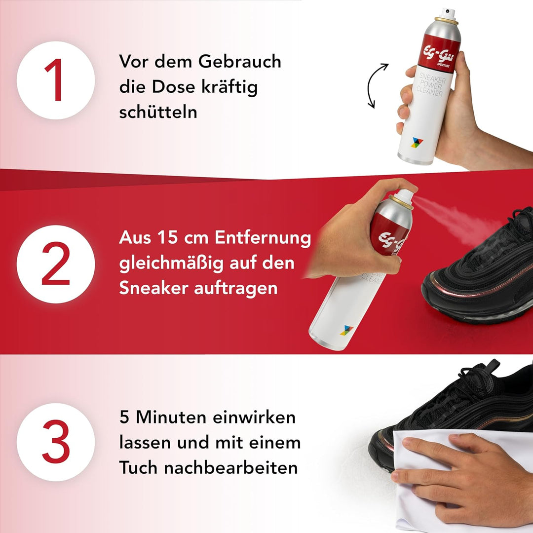 Sneaker Power Cleaner + Schuhputzschwamm - Set zur effektiven Schuhreinigung 4er Set, 4er Set