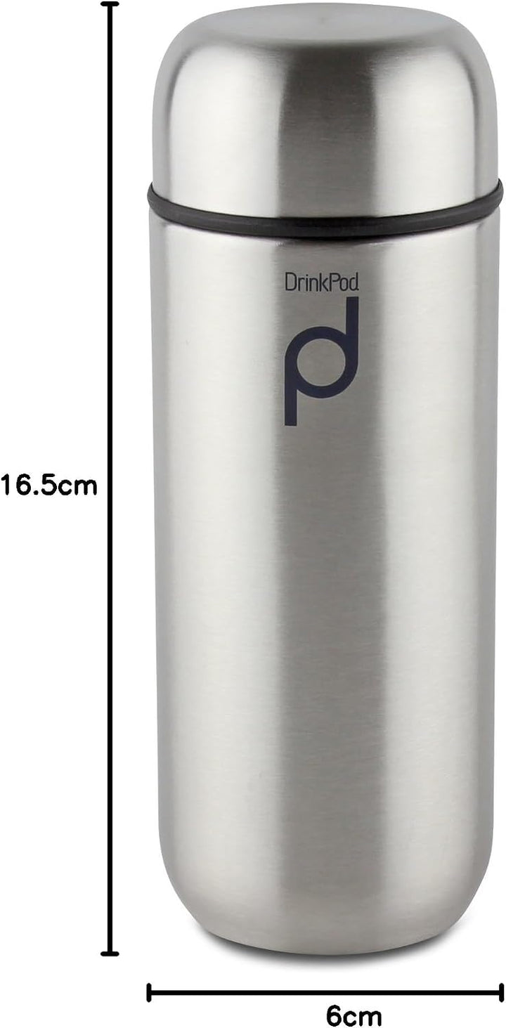 Pioneer DrinkPod Isolierflasche aus Edelstahl 0,2 L Doppelwandig Thermo-Lebensmittelbehälter 6 Stund