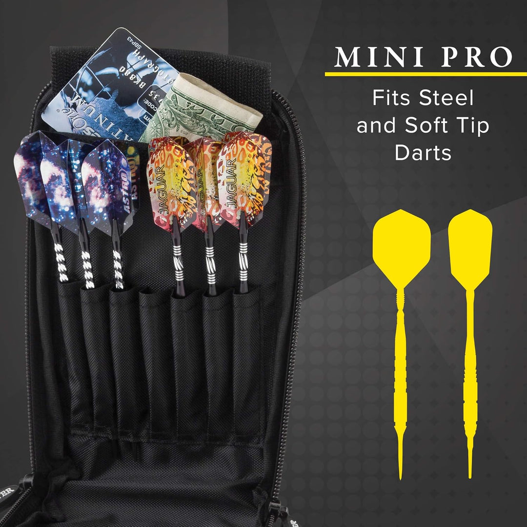 Casemaster Mini Pro 6 Dart Kunstleder-Aufbewahrungstasche, Schwarz