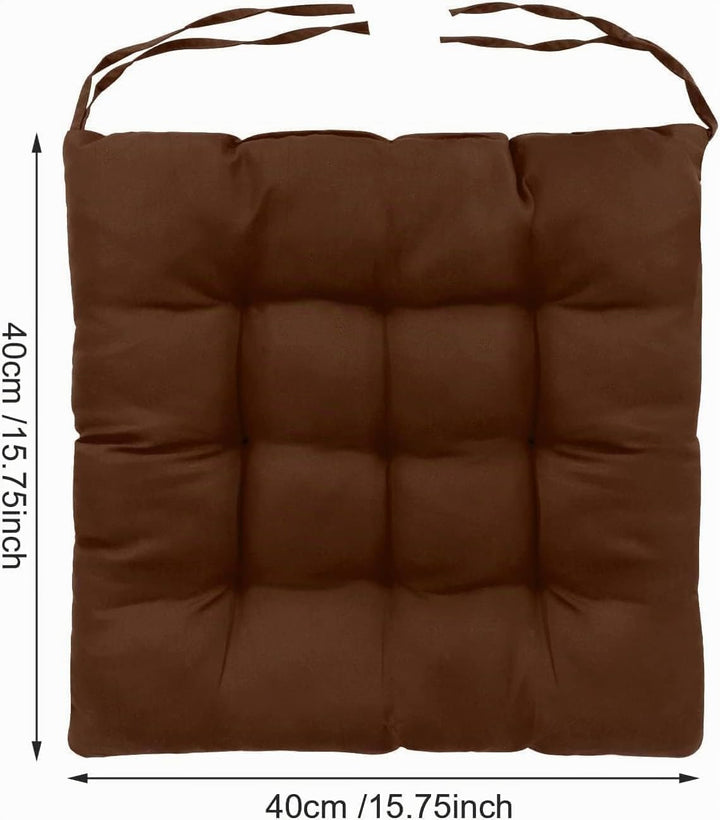 Trintion 8er Set Sitzkissen mit Bindebändern – Bequeme 40x40 cm Stuhlauflage Gartenstuhl, Esszimmers