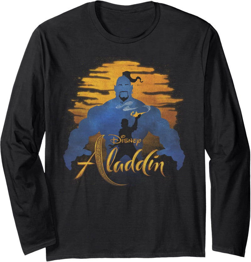 Disney Aladdin Live Action Genie And Aladdin Silhouette Langarmshirt