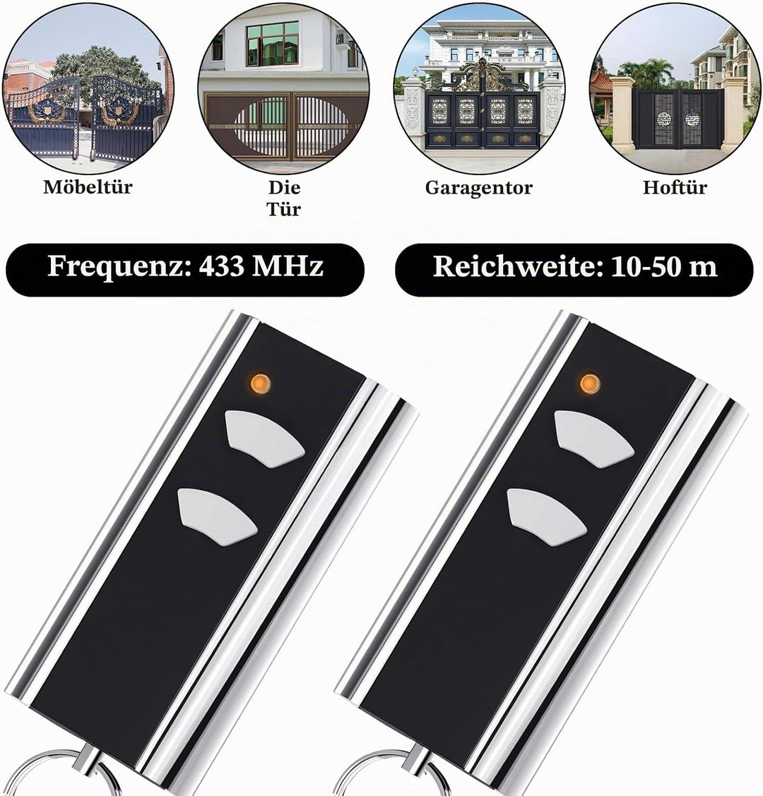 2 Stück Handsender Kompatibel mit Normstahl,Garagentoröffner,Passend für Normstahl Entrematic RCU 43