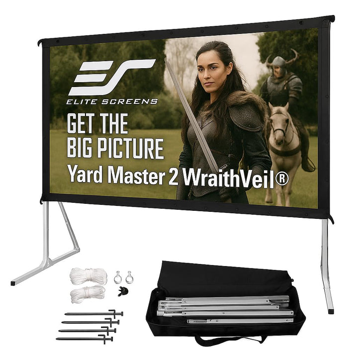Elite Screens OMS100H2-DUAL Mobile Garten Leinwand Yard Master 2 Dual 222 Outdoor Projection Screen