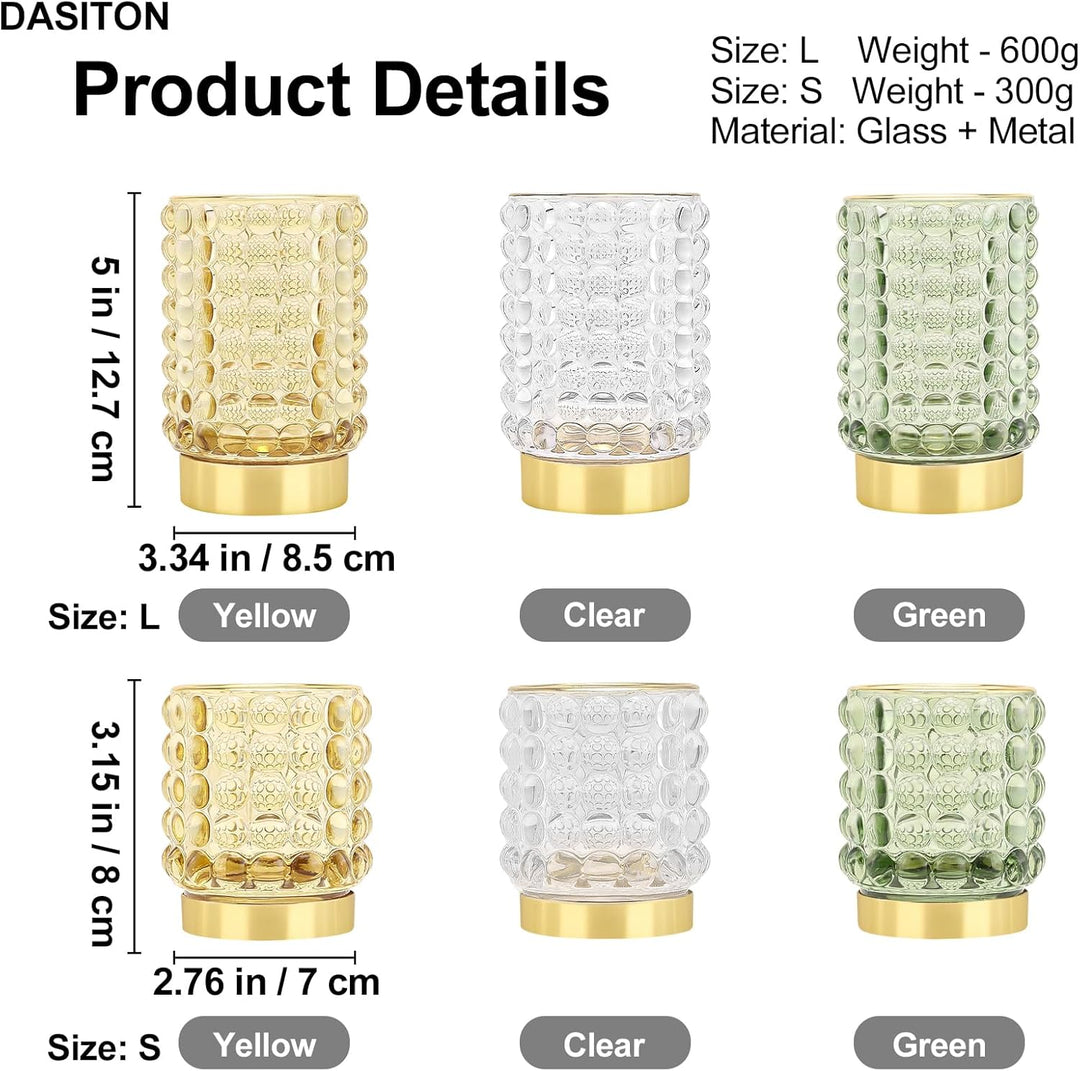 DASITON Make up Kosmetik Organizer, Make up Pinsel Organizer aus Glas, Pinselhalter Kosmetik Schmink