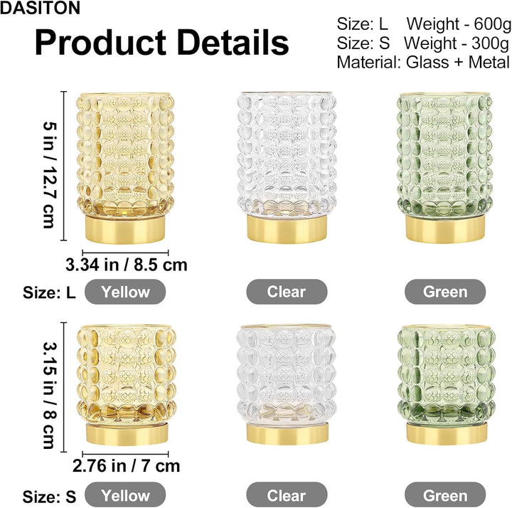 DASITON Make up Kosmetik Organizer, Make up Pinsel Organizer aus Glas, Pinselhalter Kosmetik Schmink